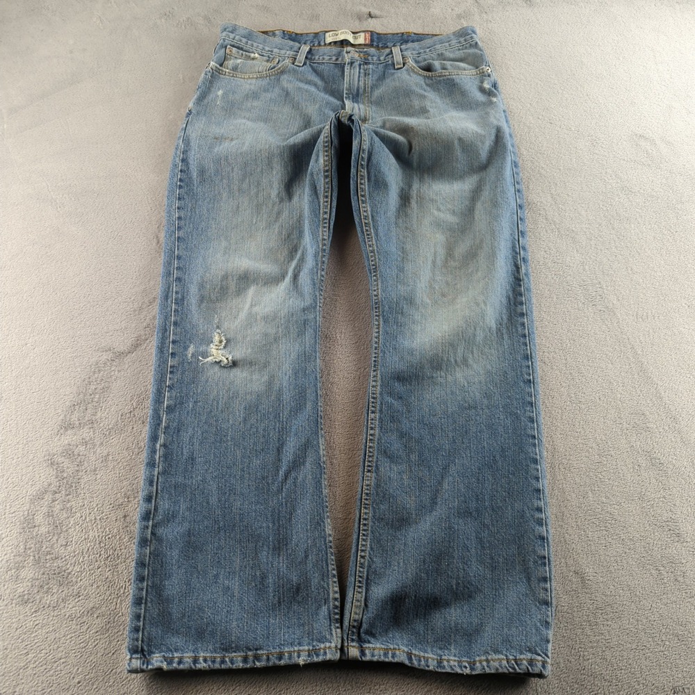 Vintage Y2K Levis 527 Jeans 38x32 (Fits 36x32) Blue Faded Low Rise Bootcut